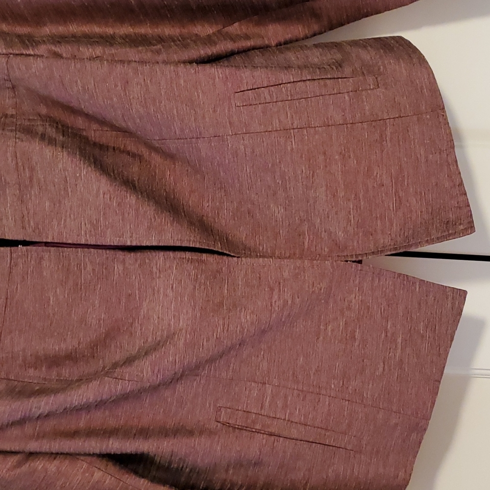 JONES NEW YORK Raspberry & Tan Silk Look Jacket - Picture 3 of 9